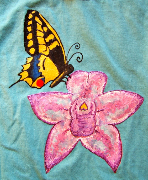 Buterfly & Orchid shirt design