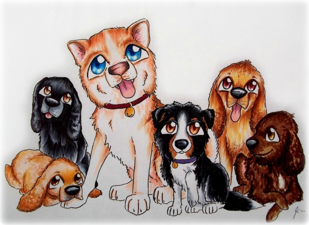 N's Chibi-dogs!-request