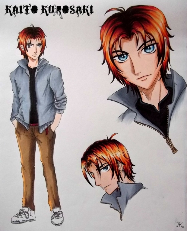 Older Kaito Kurosaki-oc study