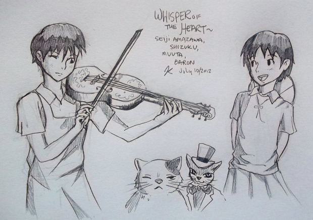 Seiji, Shizuku, & cats-Whisper of the Heart