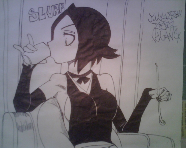 Sipping tea... like a boss.