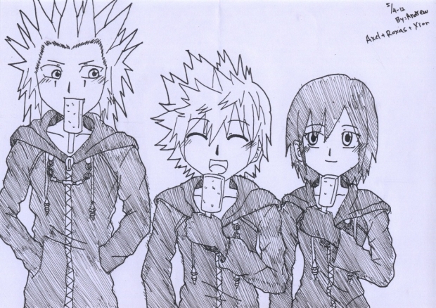 Favorite Character in Kingdom Hearts! Axel,Roxas,Xion!