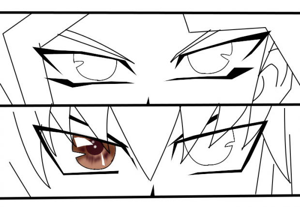 Line Art Yami Yugi vs Jaden Yuki