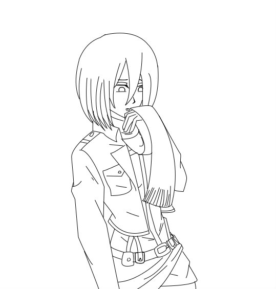 LineArt Mikasa