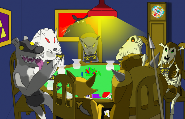 My Dawgs Playing Poker