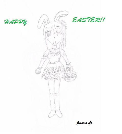 Easter bunny girl