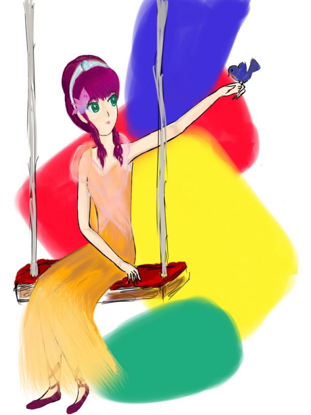 Princess on a swing