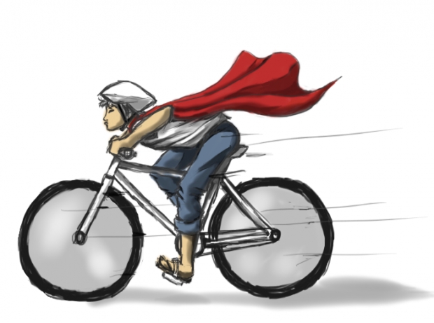 The Caped Biker