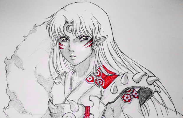 Only using Pen Sesshomaru