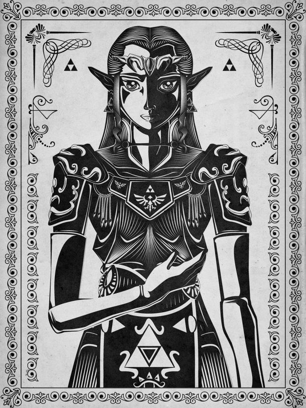 Legend of Zelda - Princess Zelda Geek Line Artly