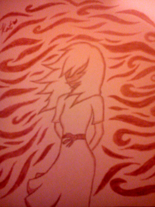 The girl in the wind