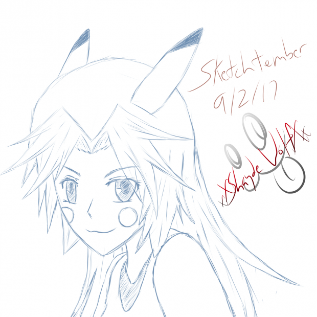 Sketchtember Day 2 (Rikku Bust) 9/2/17