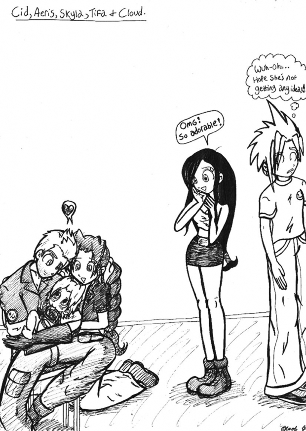 Tifa goes all broody...
