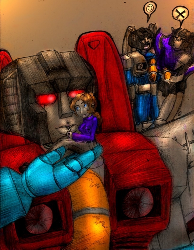 Starscream and Rachel - Coloured