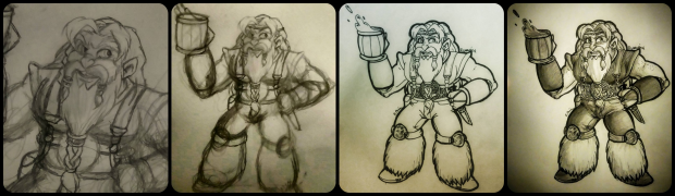 DnD - Huginn Odinsson - Black and White