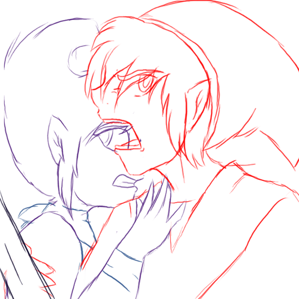 Link and Tetra sketch-not finished