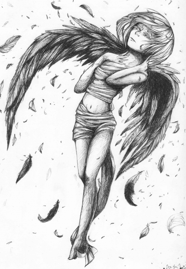 Black and White Angel