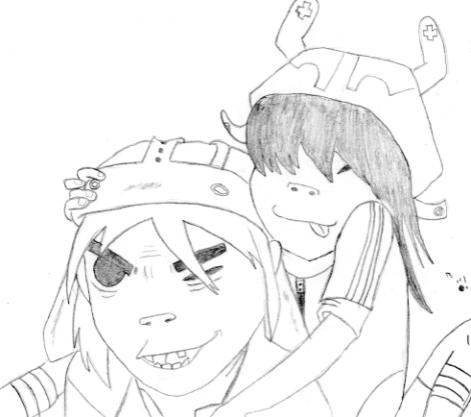 Noodle And 2-d For Wolfdog