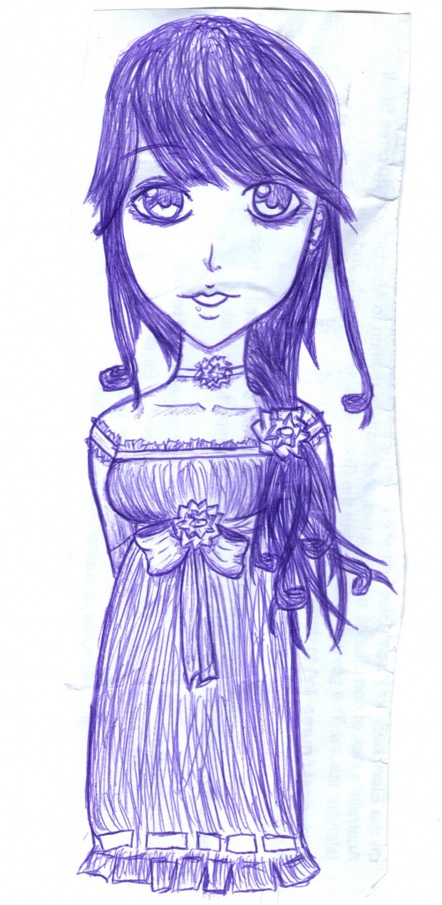 Pen sketch: Purple