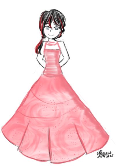 Girl in a dress