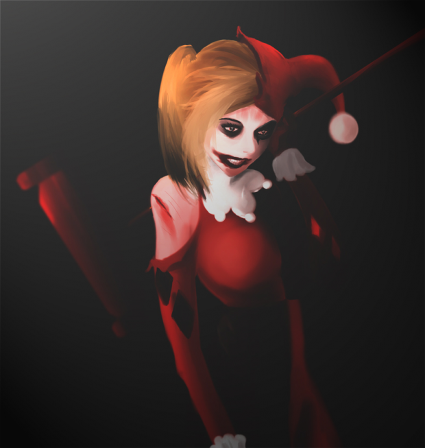 Harley Quinn black bg