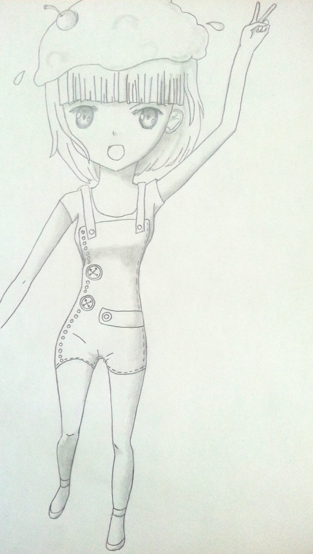 Cupcake Girl ~Lineart (Shaded)