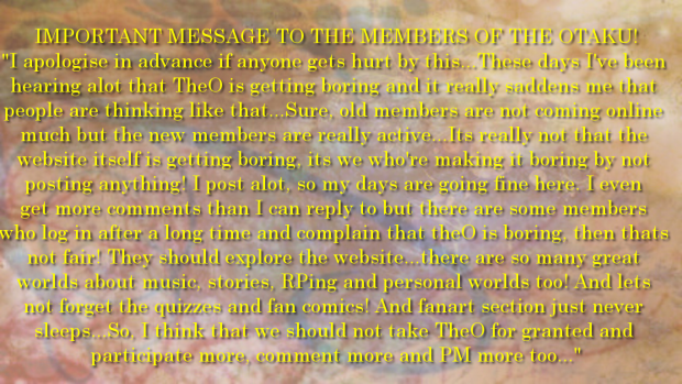 AN IMPORTANT MESSAGE