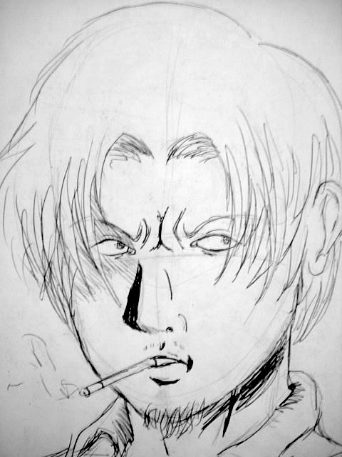 Smokin' tense Sanji