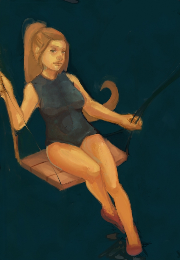 woman on swing