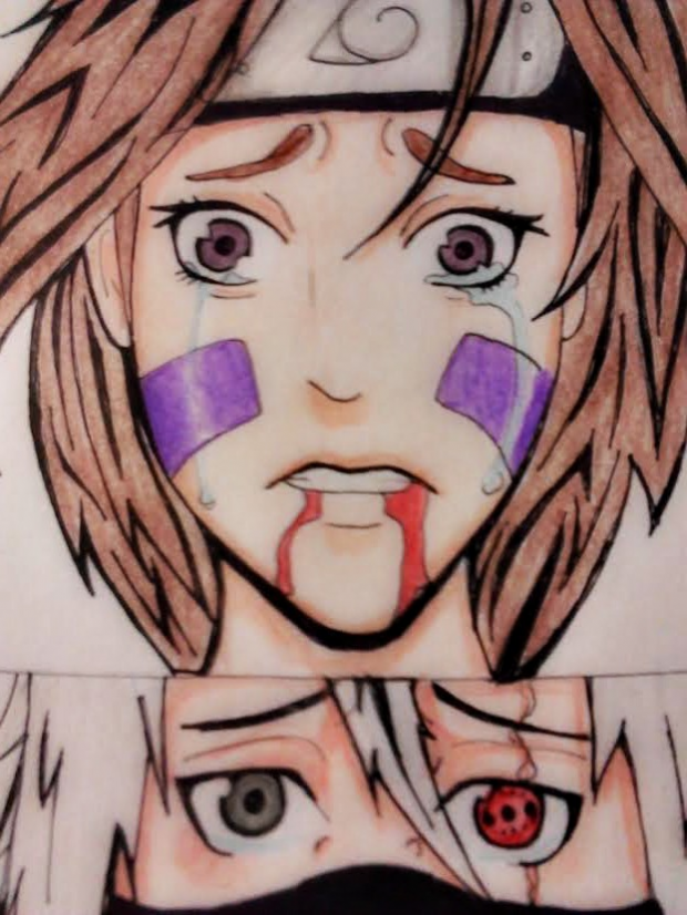 Colored Rin and Kakashi