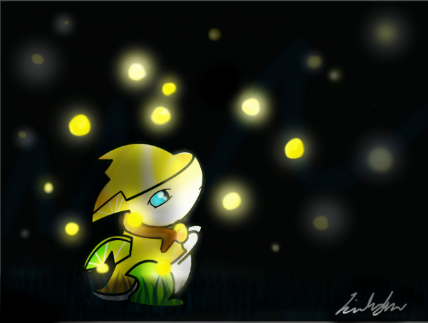 The glow of the light