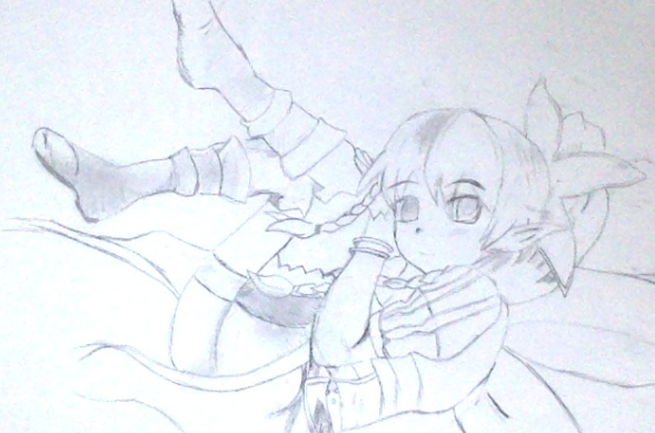 sao ~kirigaya suguha character full drawing.. (my second attempt