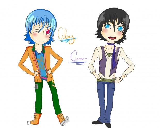 A stylish set of twins