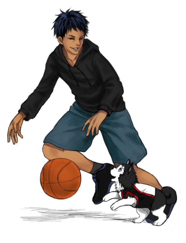 Aomine with Nigou