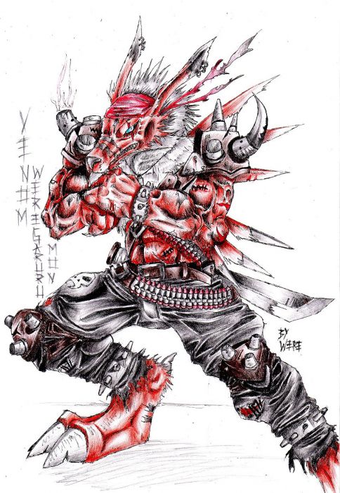 Venom Weregarurumon [colo]