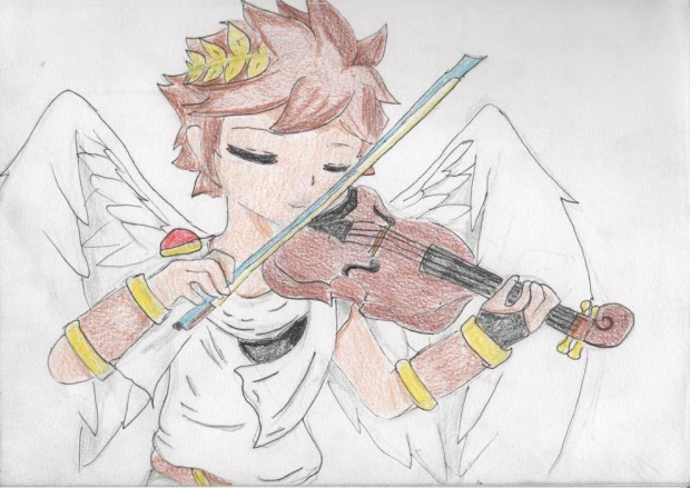 Pit plays the violin