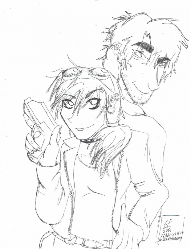 Sean and Zelda lineart