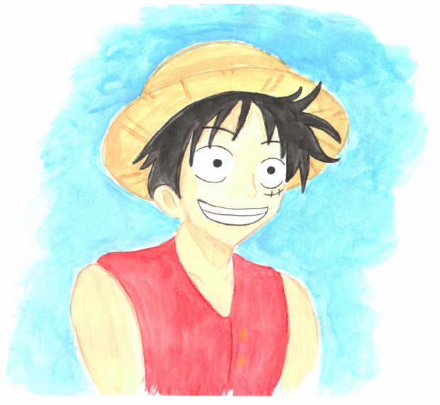 Monkey D Luffy - Watercolors first try