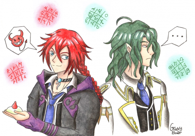 Art trade: Loki and Hades