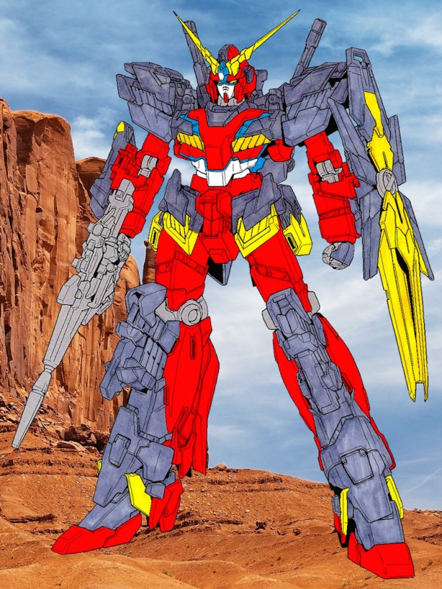 Unicorn Gundam (Gurren Lagann colors)
