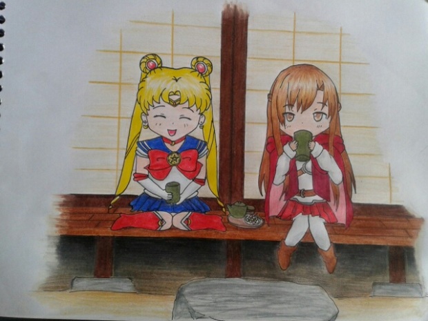 Asuna and Sailor Moon