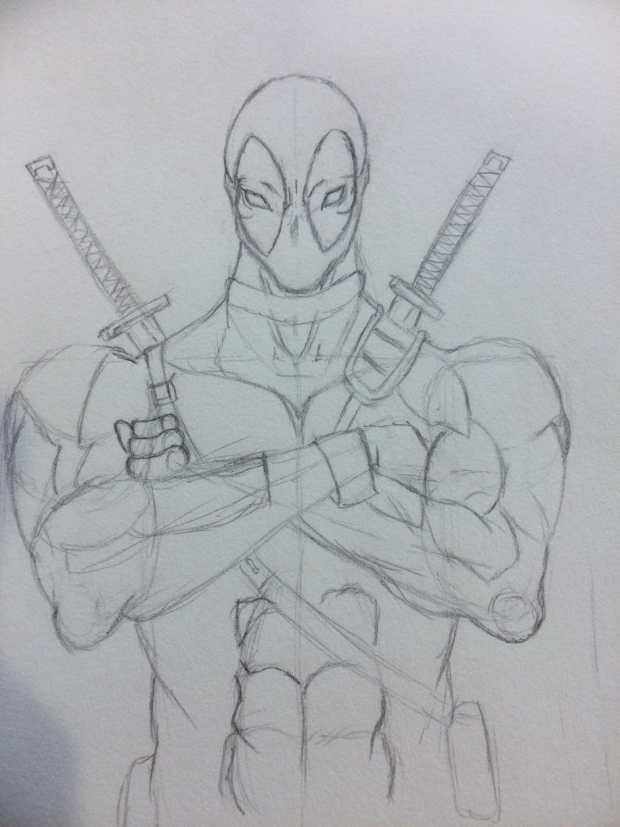 Rough Deadpool Sketch