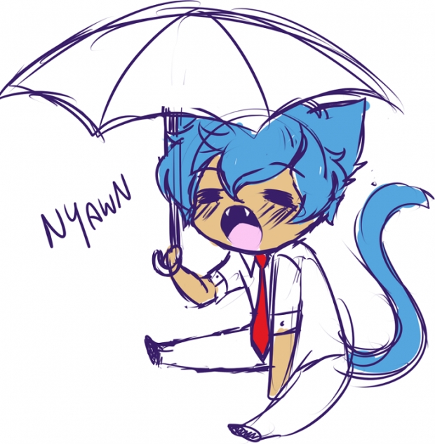 Sleepy kitties go NYAAAWN