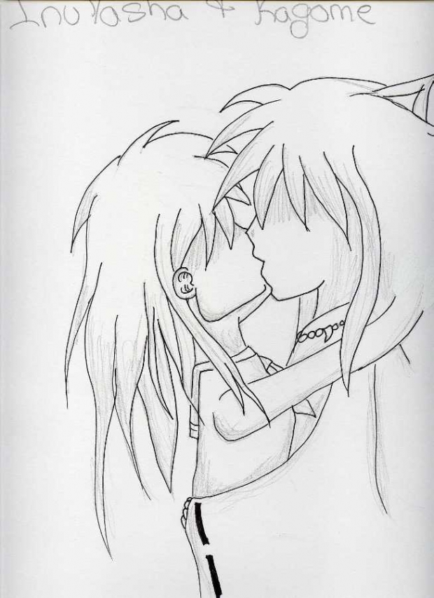 Inuyasha And Kagome Kissing