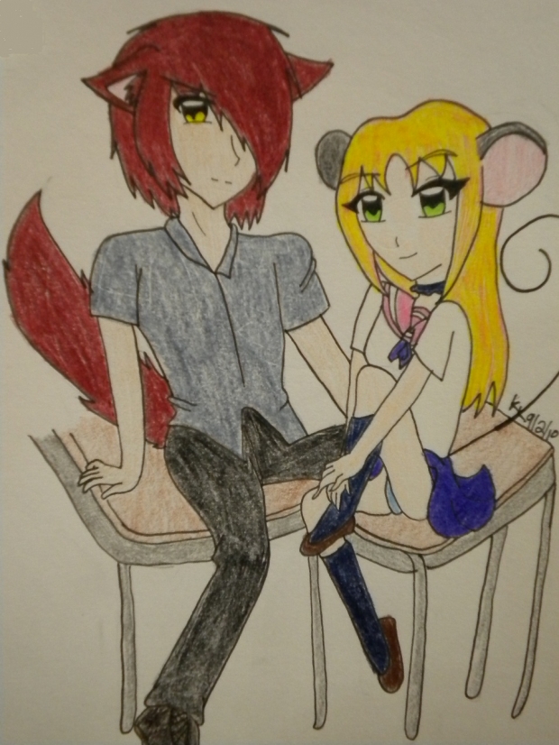 Gaia and Rima in high school