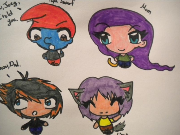 My family #3 chibis!!