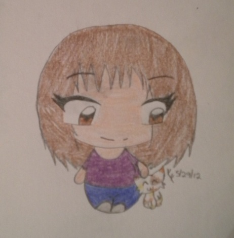 Chibi Rose and kitty