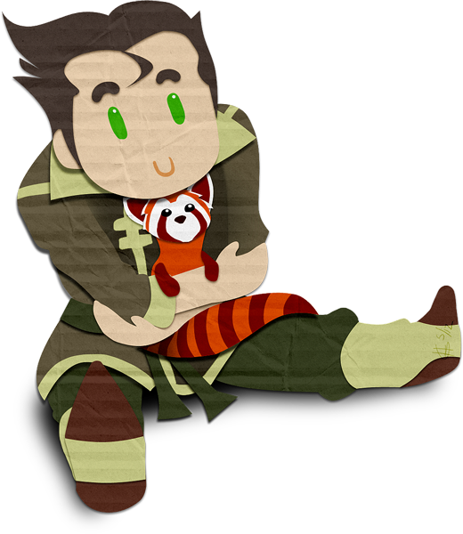 Papercut Bolin and Pabu