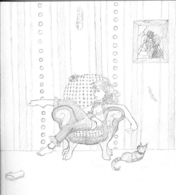 Lonely Girl In A Chair