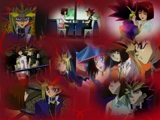 Yami x Anzu Red Wallpaper